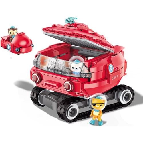 395Pcs Educational Building Blocks Toys For Kids 6Years DIY Birthday Holiday Gift Enlighten 3707 Horseshoe Crab Submarine Model