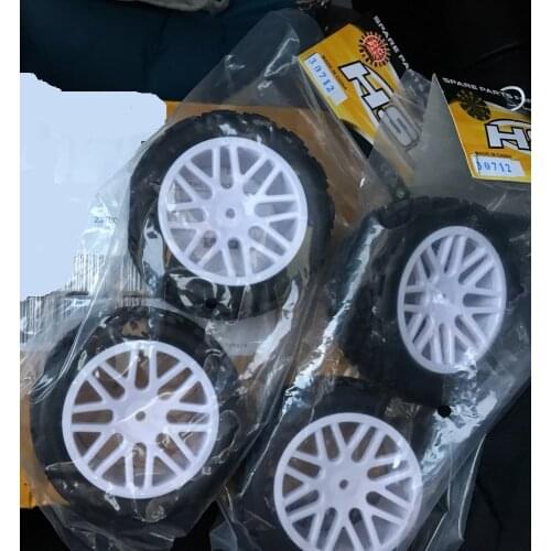 4PCS HSP RACING RC CAR ACCESSORIES SPARE PARTS NO. 30712 WHEEL COMPLETE FOR 1/10 4WD NITRO POWER RC SPORT RALLY RACING CAR 94177