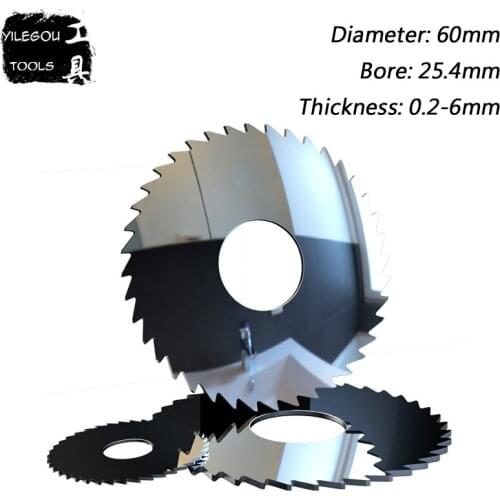 60mm * 30T Alloy Tungsten Steel Milling Cutter 60mm x 25.4mm Carbide Circular Saw Blade Cut Aluminum, Copper Metal, PVC. 0.2-6mm