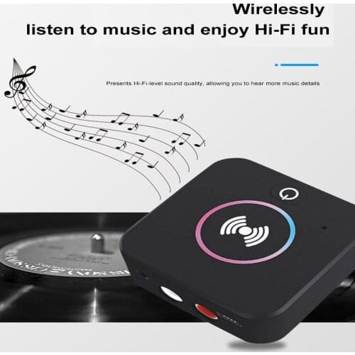 Car Bluetooth-compatible Audio Transmitter Receiver Car Kit AUX Jack Adapter NFC 3.5mm RCA Wireless Adapter For PC TV Car Audio