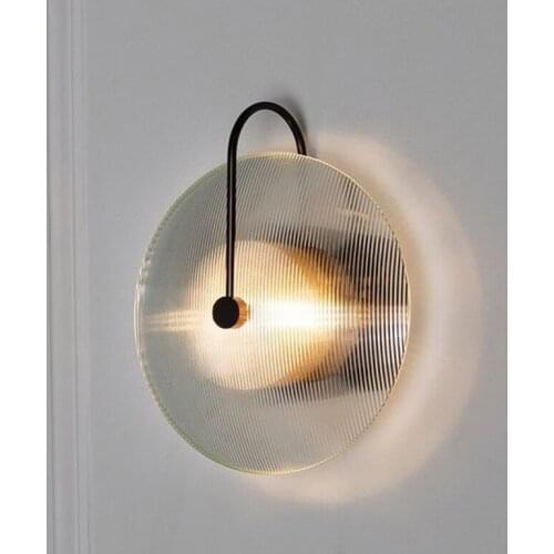 Free Shipping Modern Glass Wall Lamp Bedside Lamp For Living Room Creative Artistic Bedroom Sofa Wall Model Room Corridor Light