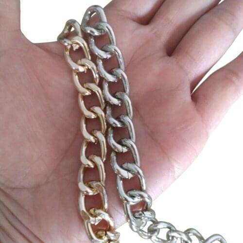 3m/lot Width 11mm Aluminum Chain Twist Chain Plated Silver/Light Gold For Necklace Bracelet DIY Jewelry Findings & Craft Making