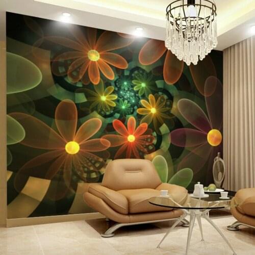 Diantu Custom No-woven large murals TV backdrop wallpaper Blooming flowers covering contemporary cool fashion of wall paper