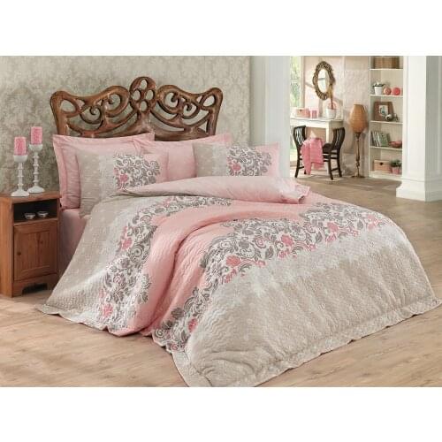 Cotton Box Double Quilted Duvet Sets, Four Seasons is used, Bedroom, linens, sheets,, pillow cases are produced Megan in Turkey
