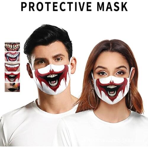 Hot Halloween Breathable Face-Mask Men Women Unisex Fashion Street Sports Dust-proof Breathable Cotton Cloth Mouth Masks