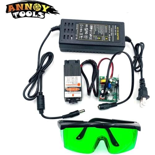 Free Shipping 450nm 5500mW 12V High Power TTL Adjustable Focus Blue Laser Module DIY Laser engraver accessories 5.5W laser head