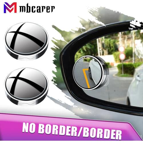 HD 360 Degree Blind Spot Mirror Car Rearview Convex Mirror Car Rotable large field Reverse Wide Angle Vehicle Parking Mirrors