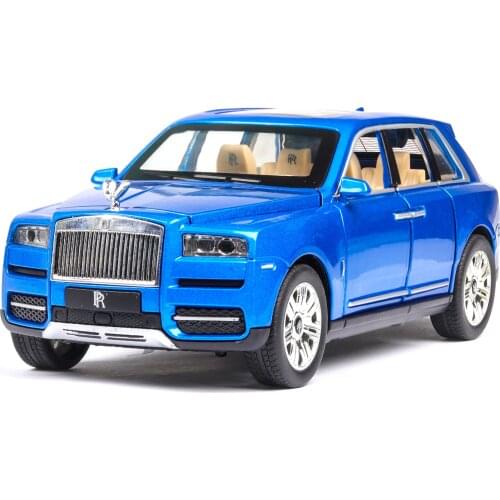 High-simulation Car Model for Cullinan Alloy Car 1:24 Back-to-back 6-door Off-road Pull Back Vehicle Model Car