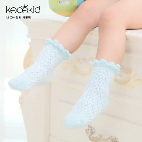 KACAKID Baby Socks Comfortable Cotton Infant Fishnet Baby Girls Boys Socks Without Relent Bone Thin Socks Summer Colors ka1001