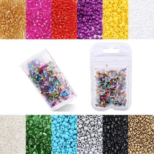 Buy 1 get 1 free 2mm Glass Seed Beads small jewelry beads Czech beads for Bracelet Necklace DIY Jewelry Making total 3000pcs