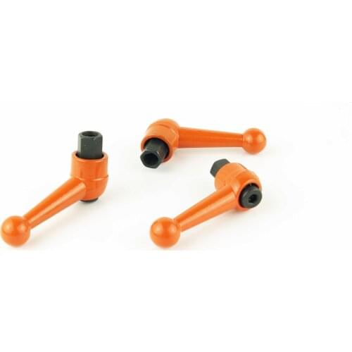 M6 Female Adjustable handle solid clamping levers orange tension lever