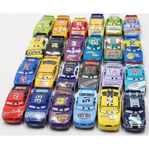 Disney Pixar Cars 24 Styles 1:55 Number racer Diecast Metal Alloy Toys Birthday Christmas Gift For Children Cars Toys