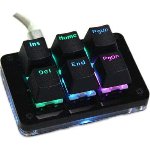 OSU Mini Keyboard SimPad Macro function Mechanical Keyboard RGB Backlight 6 key Custom Keycap with software Programing Keypad