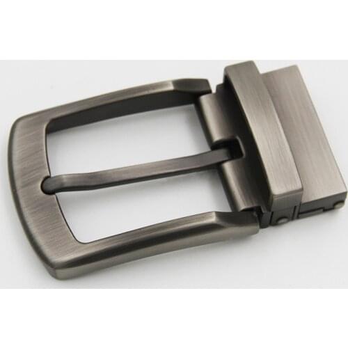 Mens Solid Belt Buckles 35mm Reversible Pin Buckle for men double-sided belt Leather DIY accessories Brushed Metal Belt Buckle