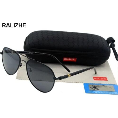 RALIZHE Brand Designer Mens Driving Day Night Vision Sunglasses Goggles Fashion Polarized Aviation Luxury Sun Glasses Yellow