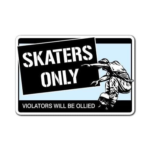 NoBrands 20x30cm Novelty Sign Gift Skaters Only Sign Skateboard Wheels Trucks Deck Gift Skating Skateboarding Ramp Yard