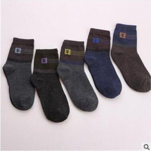 Young boy socks Free shipping Winter autumn new fashion Keep warm cotton socks wool casual socks students clothes 10pair