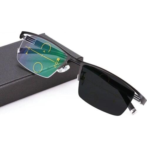 Near and far dual-use color multi-function intelligent progressive double light reading glasses mens presbyopic glasses