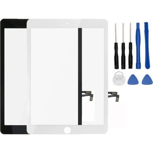 9.7" New 2017 A1822 A1823 Touch Screen Replacement For iPad 5 5th Generation Digitizer Outer LCD Panel Front Glass With Sticker