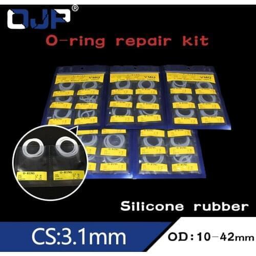 Silicone/VMQ O-ring CS3.1mm OD10/11/12/13/14/15/16/17/18/19/20/21/22/23/24/25/26/27/28/29/30/31/32/34/34/35/36/38/40/42*3.1mm