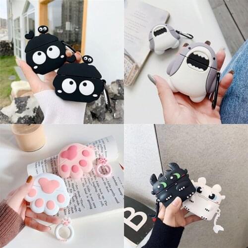3D Cute Cat Paw Cartoon Wireless Bluetooth Earphone Accessories Silicone Case for Apple Airpods Pro 3 protective Charging bag