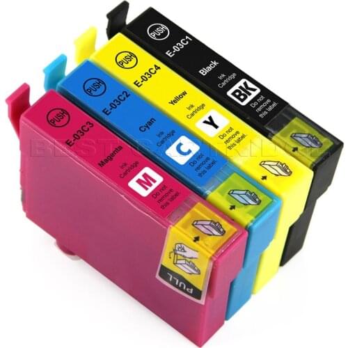 Compatible ink cartridge for EPSON T03C 03C used for WorkForce WF-2861 printer,full ink with chips