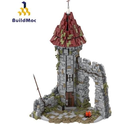 BuildMoc Architecture MOC Creator Expert House Game Castle Dark Souls Smithy Stores Building Blocks Bricks Architecture Toy Gift