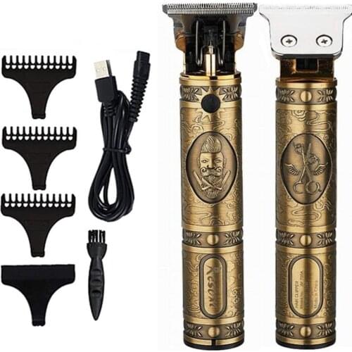 Hair Trimmer Barber Haircut Rechargeable Hair Clipper Cordless Men Hair Cutting Machine Beard Trimmer 0mm Razor Shaver