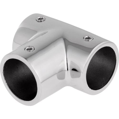 90 Degree Marine Boat Yacht Handrail Fittings 3 Way Tee 316 Stainless Steel 25mm 1 inch Boat Hand Rail Tee Hardware