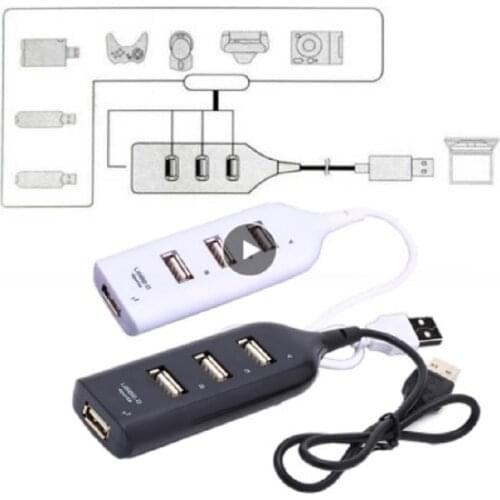 4 Port High Speed USB 2.0 Multi Hub Splitter External Extension Adapters For PC Laptop External Extension Adapters Multi HUB