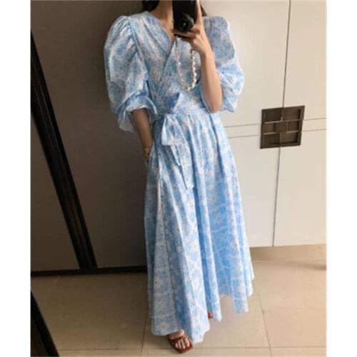 RUGOD Womens Dress Korean Casual V-neck Lace-up Dresses Temperament Slim Was Thin Vestidos Female Fashion Tide 2021 Summer