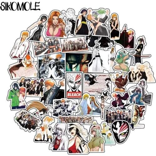 50Pcs/pack BLEACH Stickers Japanese Anime Stickers Japanese Manga For Laptop Mouse Motorcycle Skateboard Luggage Guitar F3