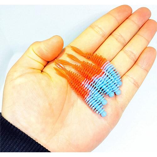 10pcs 2020 new ice fishing lures 60mm artificial swimbait worm soft bait fishing tackle Minnow carp Wobbler Jig lure Isca pesca