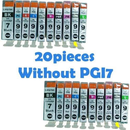 20pcs compatible Ink Cartridges For canon PGI-9 PGI 9 PGI9 For Canon MX7600/iX7000/IX7000 RFB MX7600/Pro9500 printers cartridge