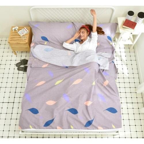 2018 new sleeping sheet Cotton Travel Hotel separates dirty bedding sheet for adults single double portable sheets length 2.3m