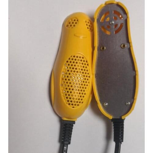 2020 Lovely small yellow mouse shape shoe dryer with metal bottom warmer heater for kids 220V 12W