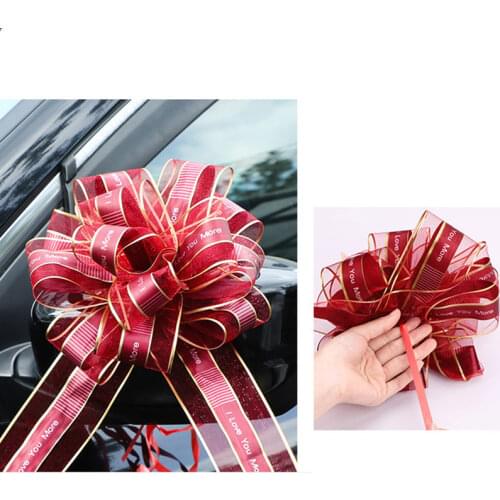 5PCS Beautiful Pull Bow Ribbon Gift Packing flower bow Bowknot Party Wedding Car Room Decoration Party DIY Festive Suppy