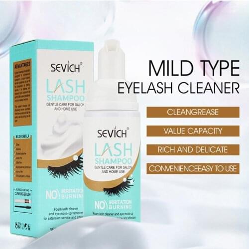 50ml Eyelash Extensions Brush Shampoo Kit Eyelash Extension Cleaning Lash Eye Stimulation No Clean Makeup Pump Foam Design