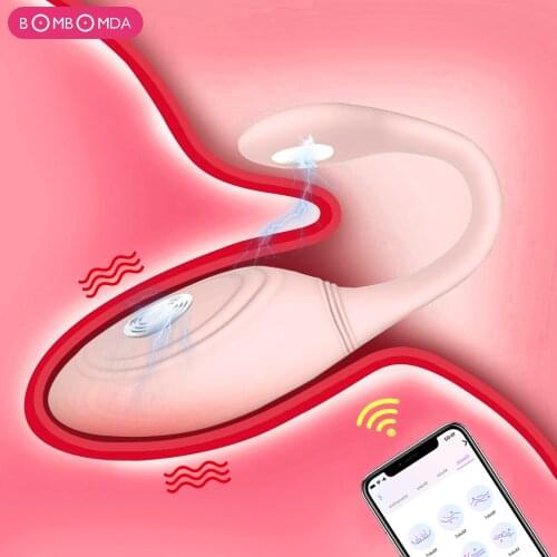 9 Speeds Vibrator APP Bluetooth Wireless Control Eletric Shock G-spot Vibrating Egg Dildo Adult Games Sex Toys for Women Massage