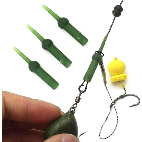 20PCS Fishing Carp Accessories Rig Chod Helicopter Buffer Sleeve Rubber Fishing Line Protector Sleeve Swivels Connector Tackle