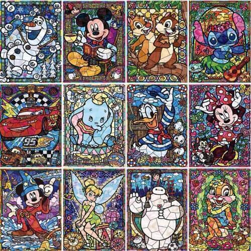 5D DIY Diamond Painting Disney Mickey Cross Stitch Full Square Diamond Embroidery Mosaic Home Decoration Gift