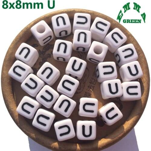 Letter Beads for Jewelry making Alphabet Beads 100pcs 8mm Separate Letter Bead Acrylic Beads Square Beads for Kids Spacer Beads