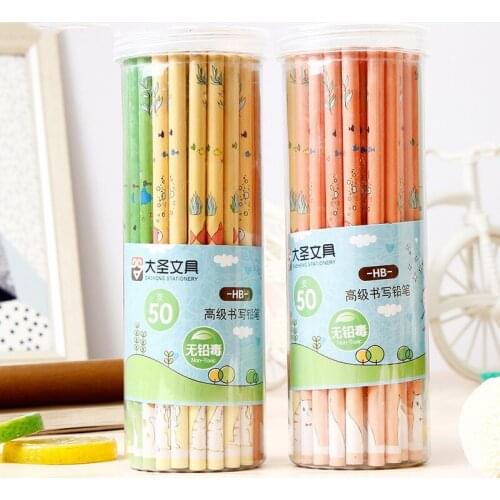 100pcs HB pencil cute cartoon cat wooden pencil kawaii school supplies student writing drawing pencil office stationery gift set