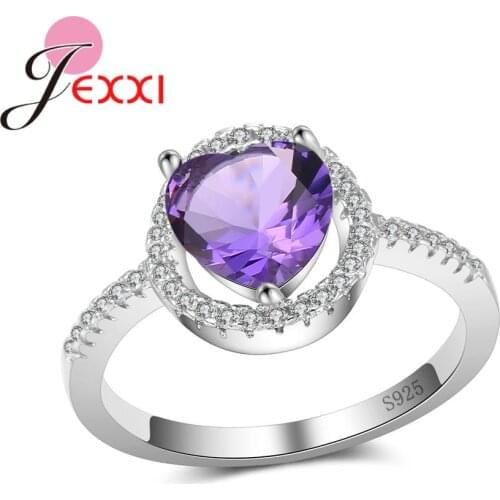 925 Sterling Silver High Quality Cubic Zircon Rings Top Quality Wholesale Fashion Wowen Girl Birthday Gift Hot Sale