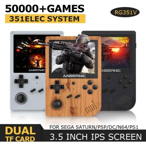 RG351V Retro Handheld Game Console Portable Mini Console 50000+Retro Game PS1/PSP/N64/SS Support WiFi and TF Card Expansion