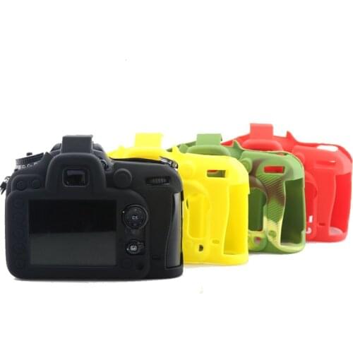 Nice Soft Silicone Rubber Camera Protective Body Cover Case Skin Camera Sling Strap For Nikon D7200 D7100 Camera Bag