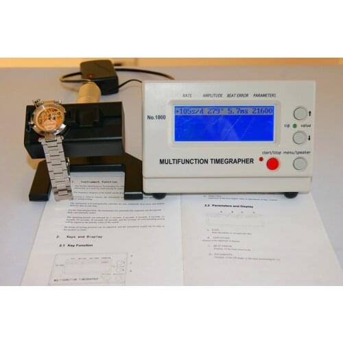 Mechanical Watch and Pocket Weishi Watch Timing Machine Multifunction Timegrapher NO.1000 +1pc Flat Mineral Glass