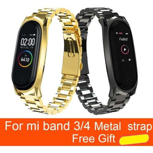 For Xiaomi Mi Band 4 Metal Strap Screwless Stainless Steel Bracelet MiBand 4 Wristbands Replace Accessories Mi Band4 STRAP NFC