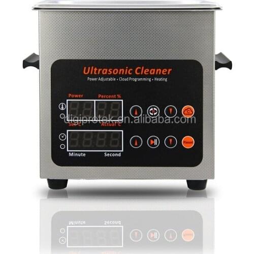 Power Adjustable 8 preset memory Heating function palm size for jeweler or dentist stainless steel made 0.7L ultrasonic cleaner