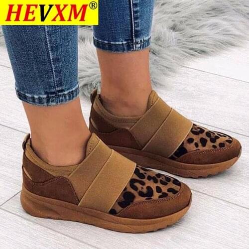 New Leopard Fashion Womens Shoes Thicker Heighten Sole Woman Footwear Temperament Wild Sneakers for Ladies Zapatos de mujer